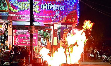 दहल जाता शाजापुर का बस स्टैंड, आनंद कोल्ड ड्रिंक के बाहर घरेलू गैस सिलेंडर की नली फटी, भडक़ गई आग, मची अफरा-तफरी